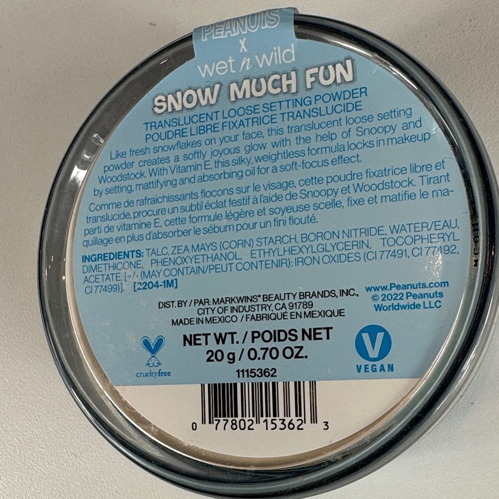 Wet n Wild Peanuts Snow Much Fun Setting Powder - Picture 3 of 3